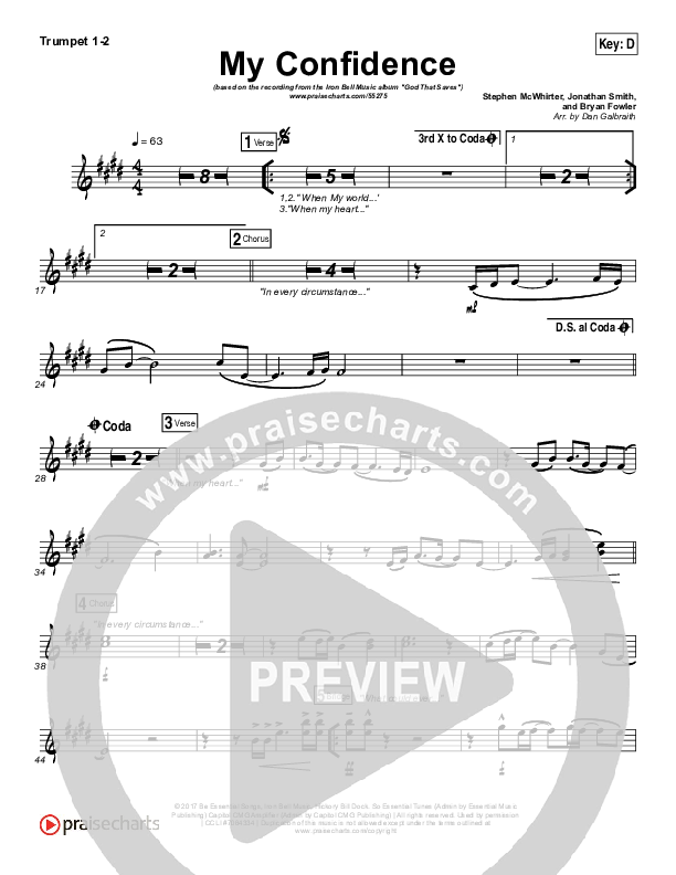 My Confidence Trumpet 1,2 (Iron Bell Music)