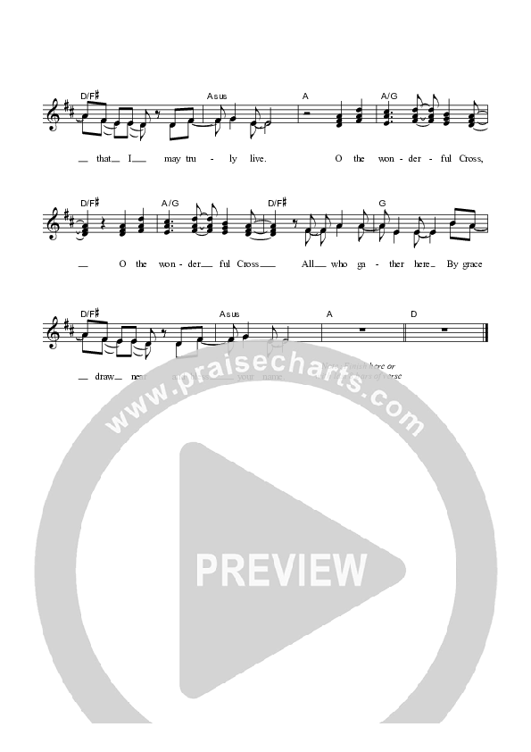 The Wonderful Cross Piano/Vocal & Lead (Dennis Prince / Nolene Prince)