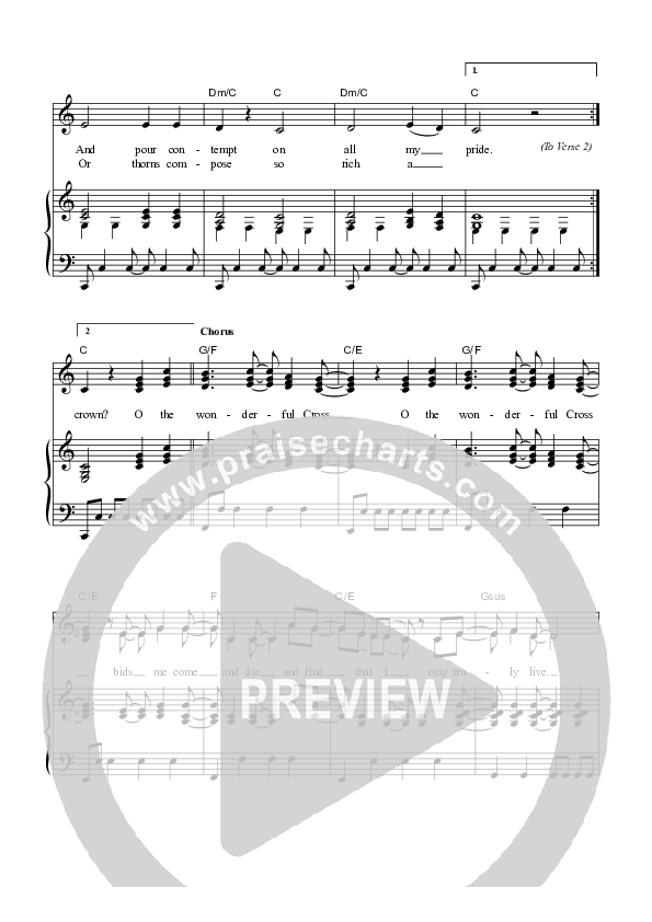 The Wonderful Cross Piano/Vocal (SAT) (Dennis Prince / Nolene Prince)