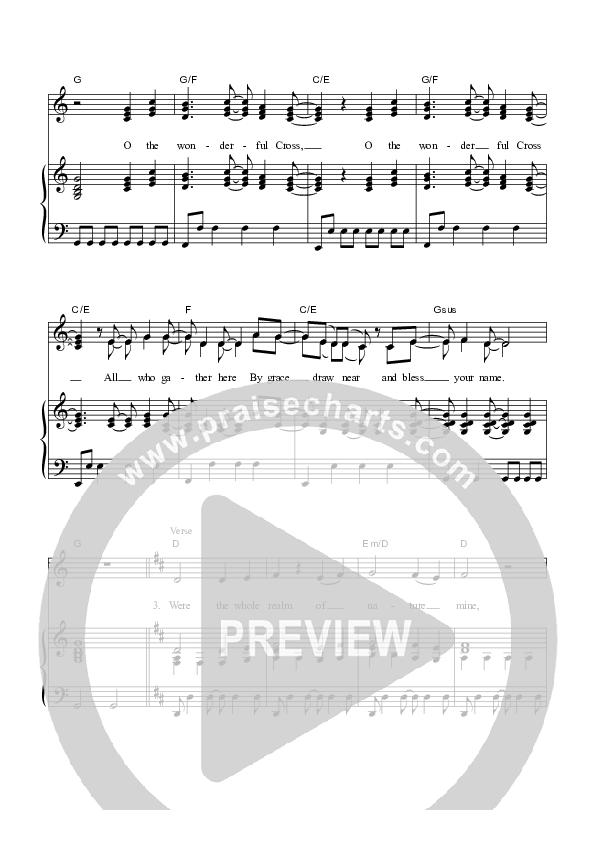 The Wonderful Cross Piano/Vocal (SAT) (Dennis Prince / Nolene Prince)