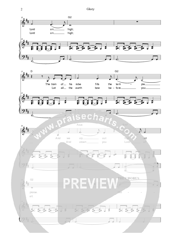 Glory Piano/Vocal (SAT) (Dennis Prince / Nolene Prince)