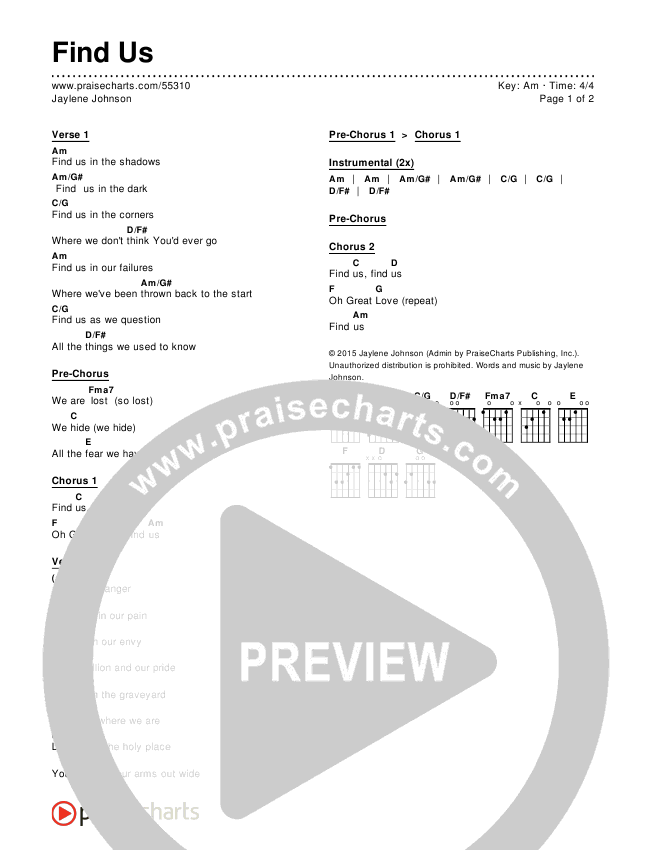 Find Us Chords & Lyrics (Jaylene Johnson)