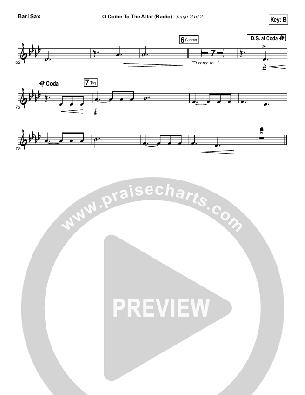 O Come To The Altar (Radio) Bari Sax (Elevation Worship)
