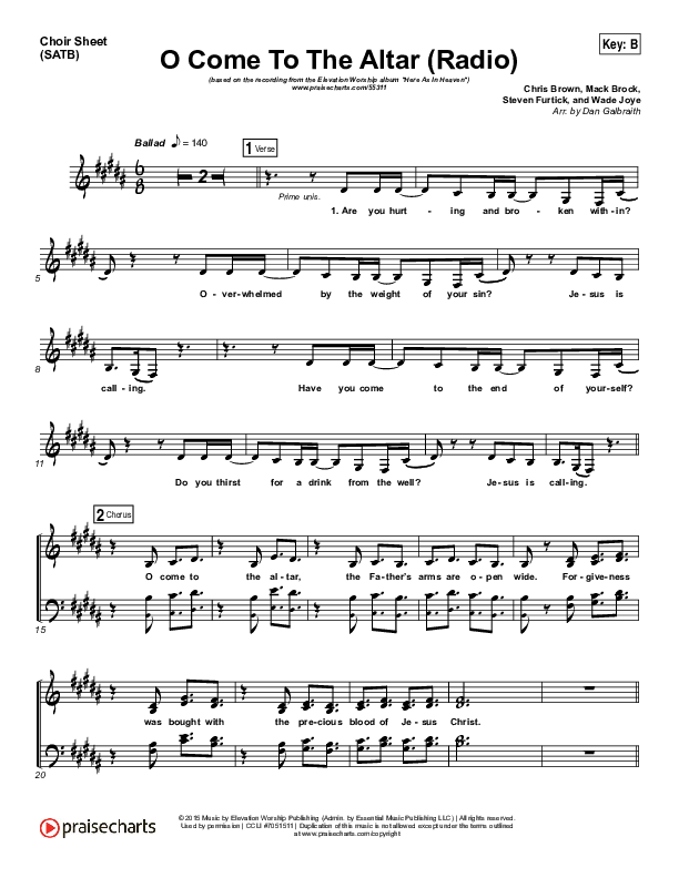 O Come To The Altar (Radio) Choir Vocals (SATB) (Elevation Worship)