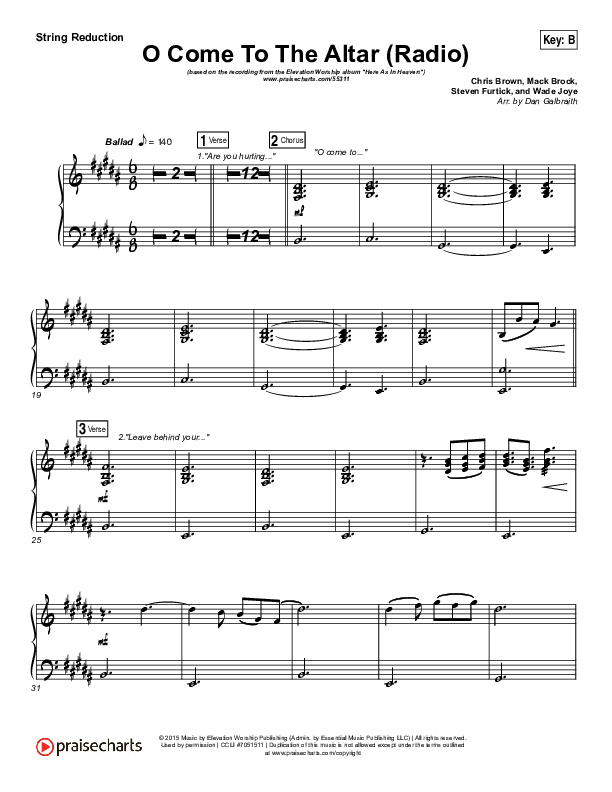 O Come To The Altar (Radio) Synth Strings (Elevation Worship)