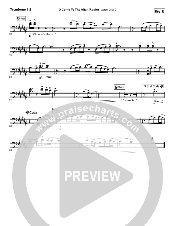 O Come To The Altar (Radio) Trombone 1/2 (Elevation Worship)