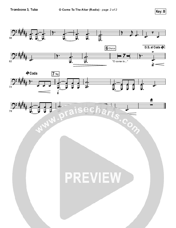 O Come To The Altar (Radio) Trombone 3/Tuba (Elevation Worship)