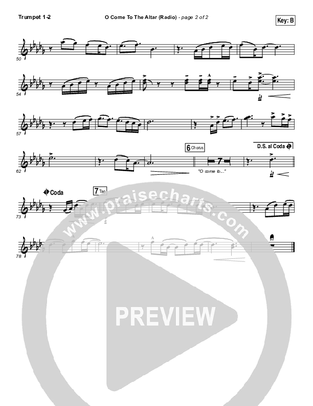 O Come To The Altar (Radio) Trumpet 1,2 (Elevation Worship)
