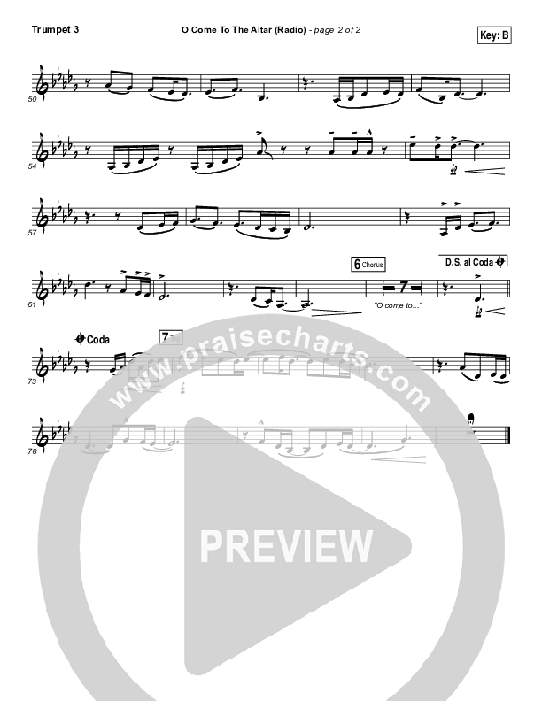 O Come To The Altar (Radio) Trumpet 3 (Elevation Worship)