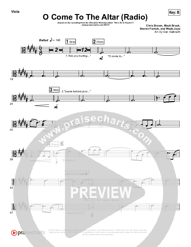 O Come To The Altar (Radio) Viola (Elevation Worship)