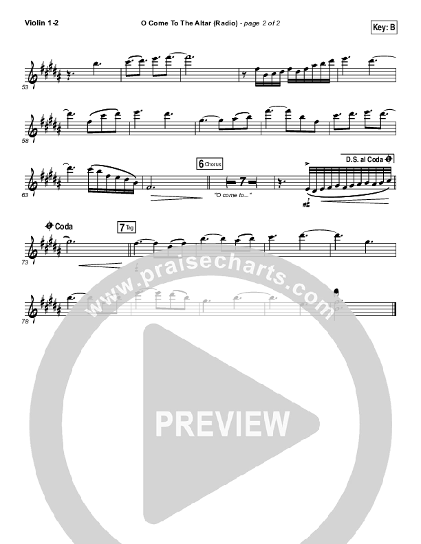 O Come To The Altar (Radio) Violin 1/2 (Elevation Worship)