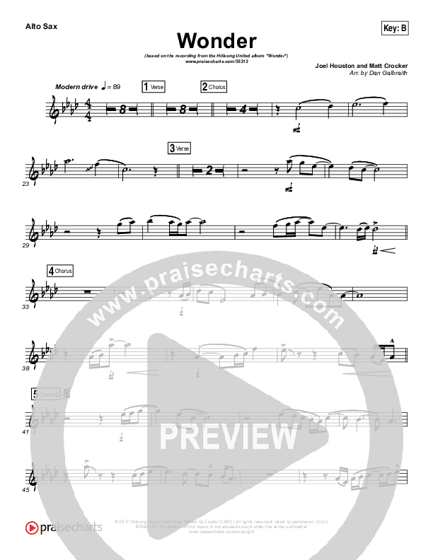 Wonder Alto Sax (Hillsong UNITED)