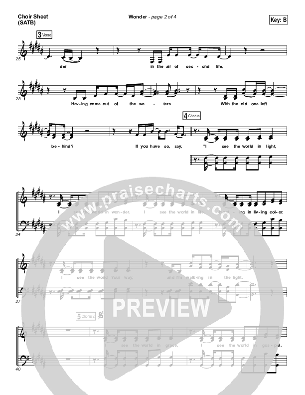 Wonder Choir Sheet (SATB) (Hillsong UNITED)
