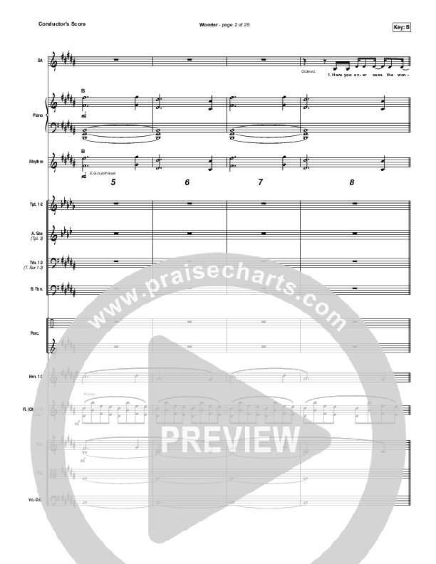 Wonder Conductor's Score (Hillsong UNITED)