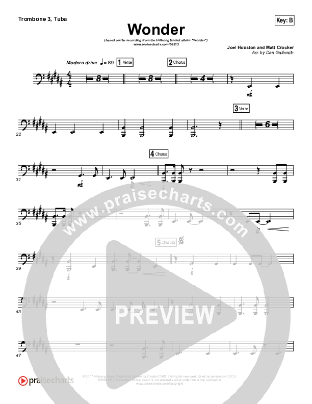 Wonder Trombone 3/Tuba (Hillsong UNITED)