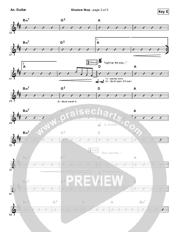 Shadow Step Acoustic Guitar (Hillsong UNITED)