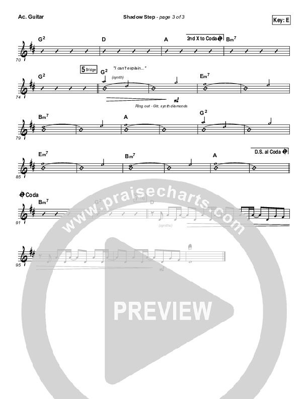 Shadow Step Acoustic Guitar (Hillsong UNITED)