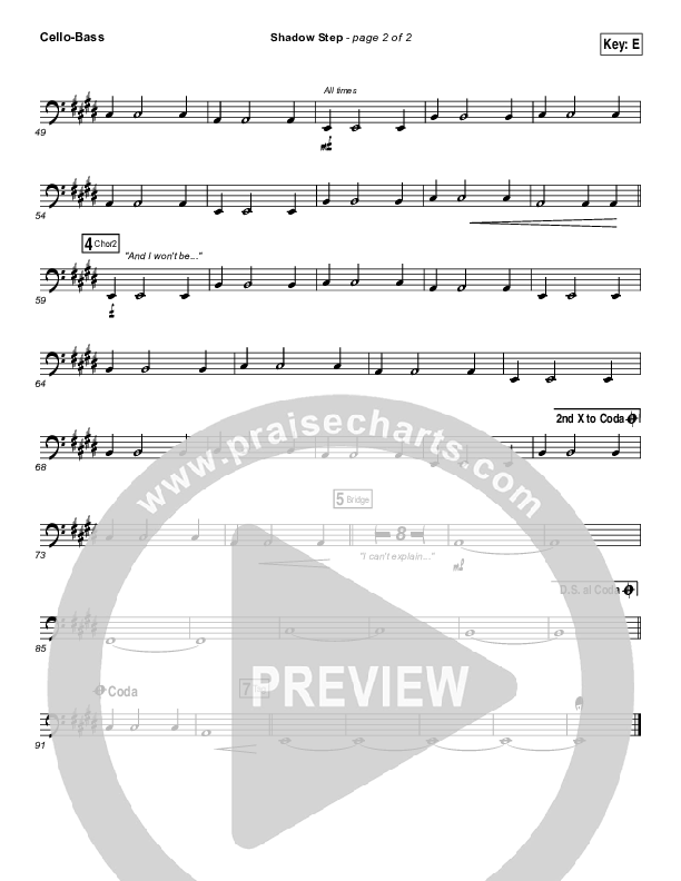 Shadow Step Cello/Bass (Hillsong UNITED)