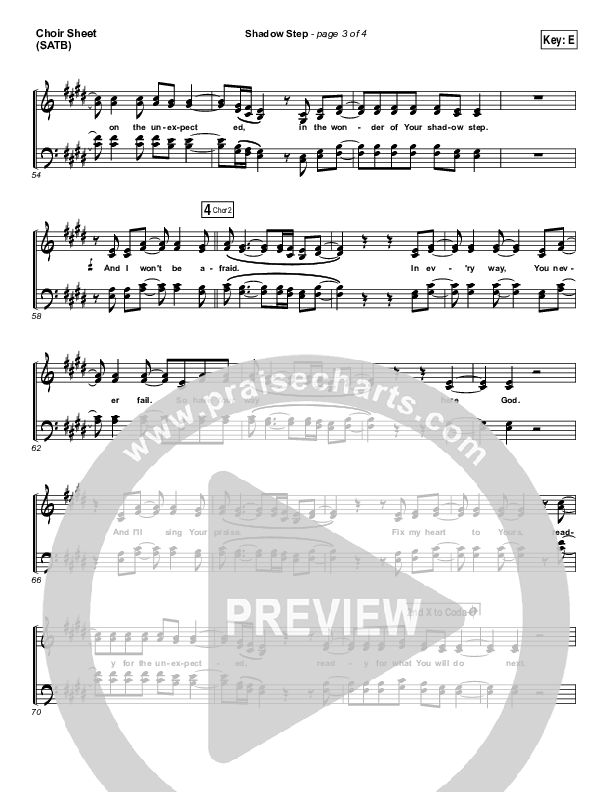 Shadow Step Choir Sheet (SATB) (Hillsong UNITED)