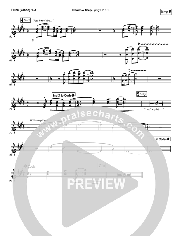 Shadow Step Flute/Oboe 1/2/3 (Hillsong UNITED)