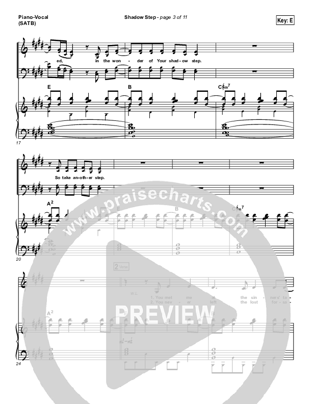 Shadow Step Piano/Vocal (SATB) (Hillsong UNITED)