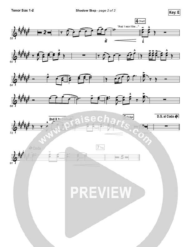Shadow Step Tenor Sax 1/2 (Hillsong UNITED)