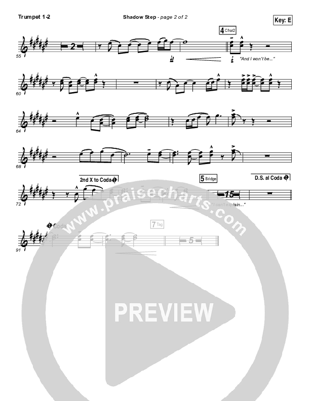 Shadow Step Trumpet 1,2 (Hillsong UNITED)