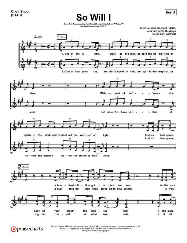 So Will I (100 Billion X) Choir Vocals (SATB) (Hillsong UNITED)
