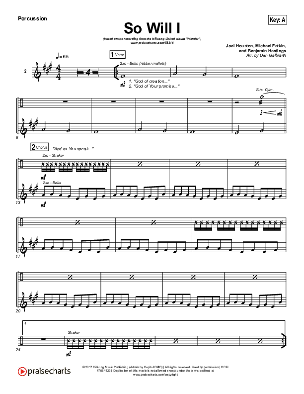 So Will I (100 Billion X) Percussion (Hillsong UNITED)