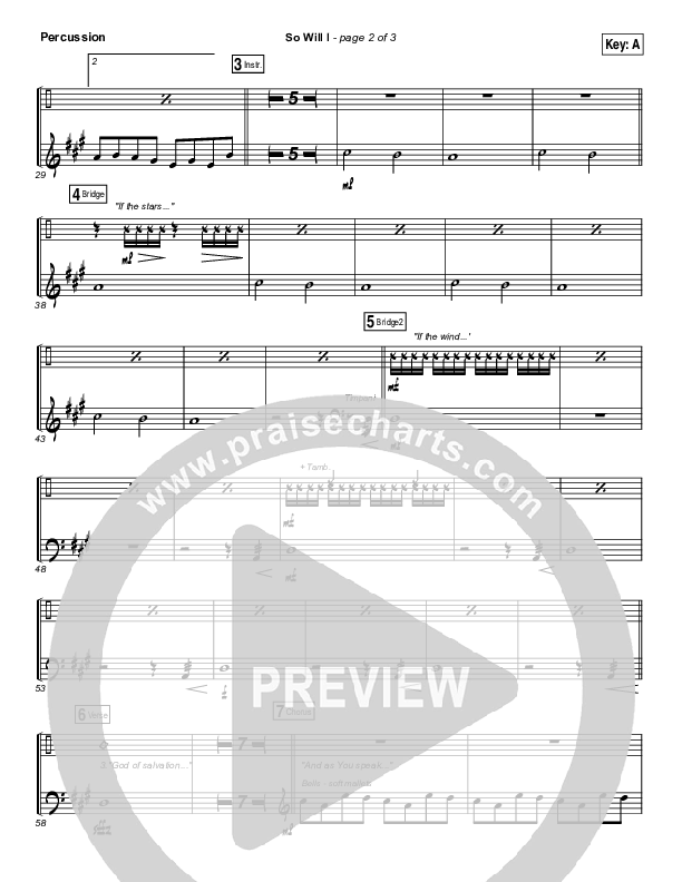 So Will I (100 Billion X) Percussion (Hillsong UNITED)