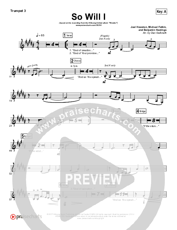 So Will I (100 Billion X) Trumpet 3 (Hillsong UNITED)