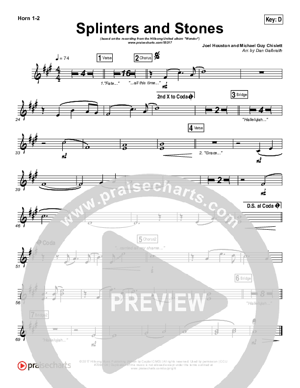 Splinters And Stones Brass Pack (Hillsong UNITED)