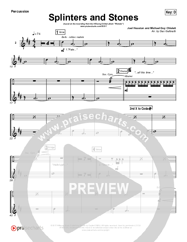 Splinters And Stones Percussion (Hillsong UNITED)