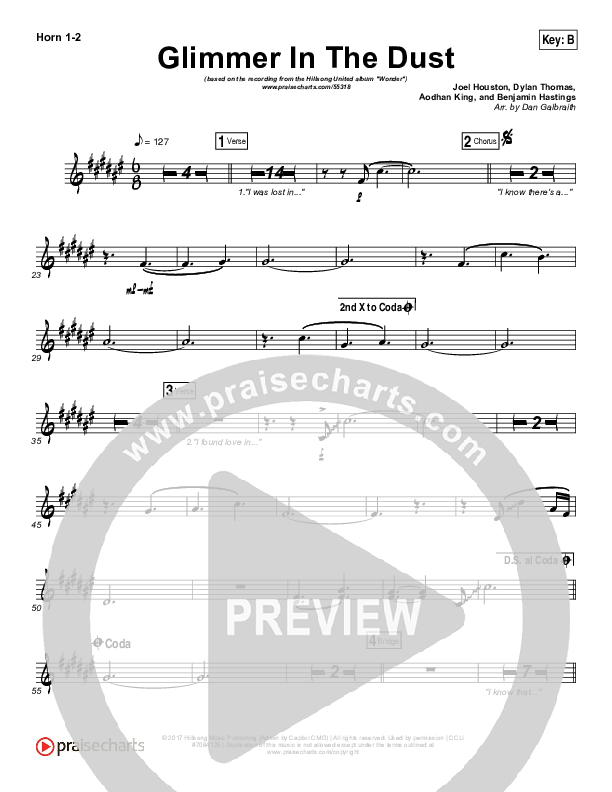 Glimmer In The Dust Brass Pack (Hillsong UNITED)