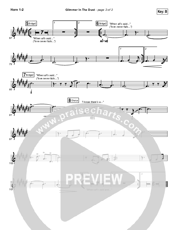 Glimmer In The Dust Brass Pack (Hillsong UNITED)