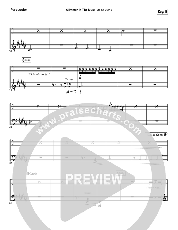 Glimmer In The Dust Percussion (Hillsong UNITED)