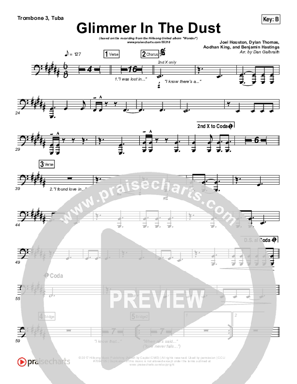 Glimmer In The Dust Trombone 3/Tuba (Hillsong UNITED)