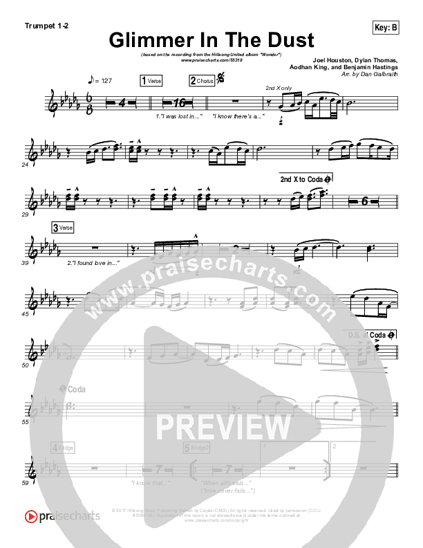 Glimmer In The Dust Brass Pack (Hillsong UNITED)