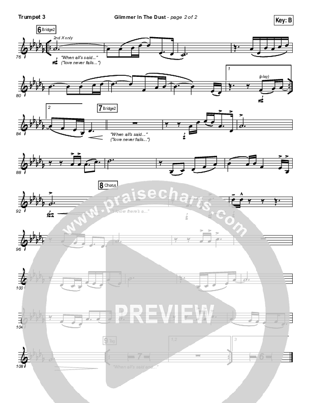 Glimmer In The Dust Trumpet 3 (Hillsong UNITED)