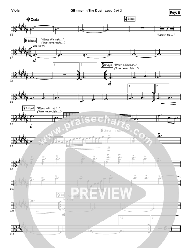 Glimmer In The Dust Viola (Hillsong UNITED)