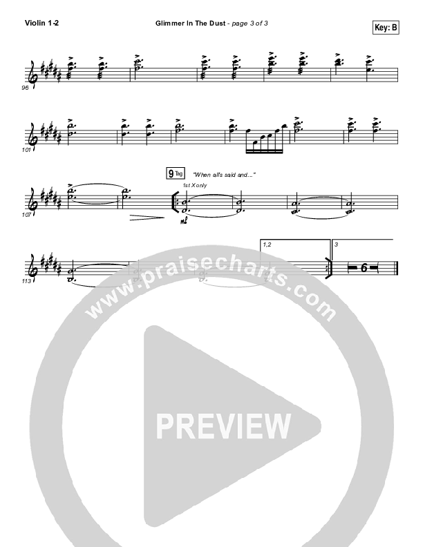 Glimmer In The Dust Violin 1/2 (Hillsong UNITED)