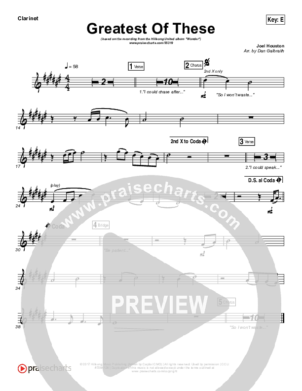 Greatest Of These Wind Pack (Hillsong UNITED)