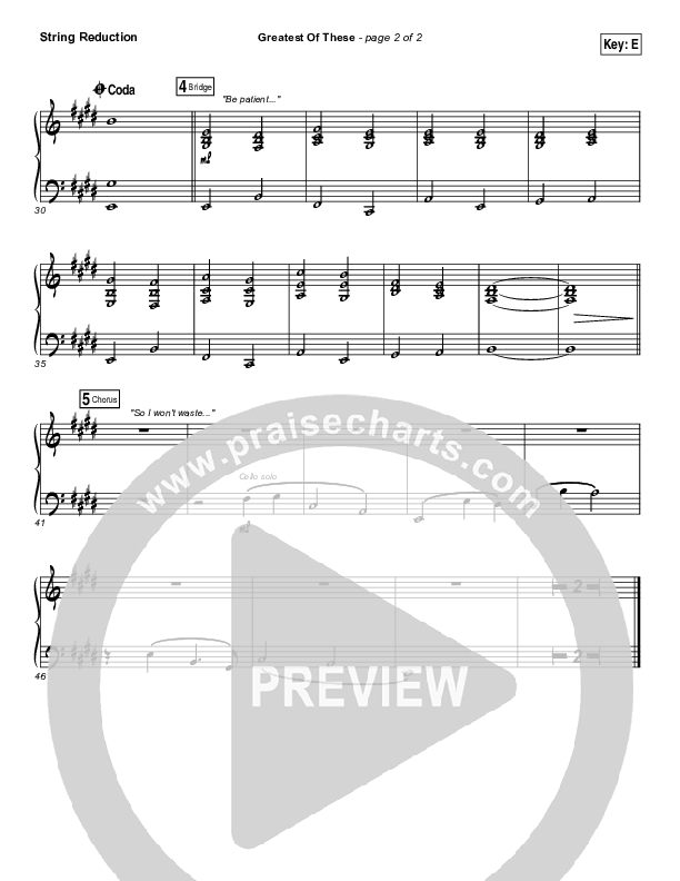 Greatest Of These String Pack (Hillsong UNITED)