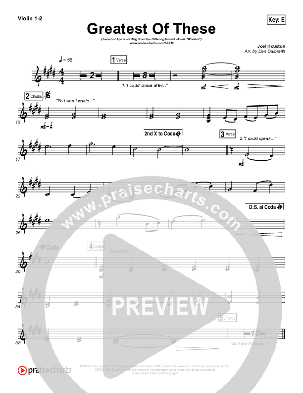 Greatest Of These String Pack (Hillsong UNITED)