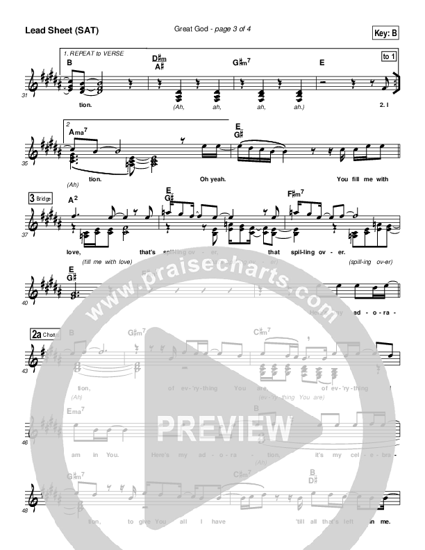 My Adoration Lead Sheet (The Sonflowerz)