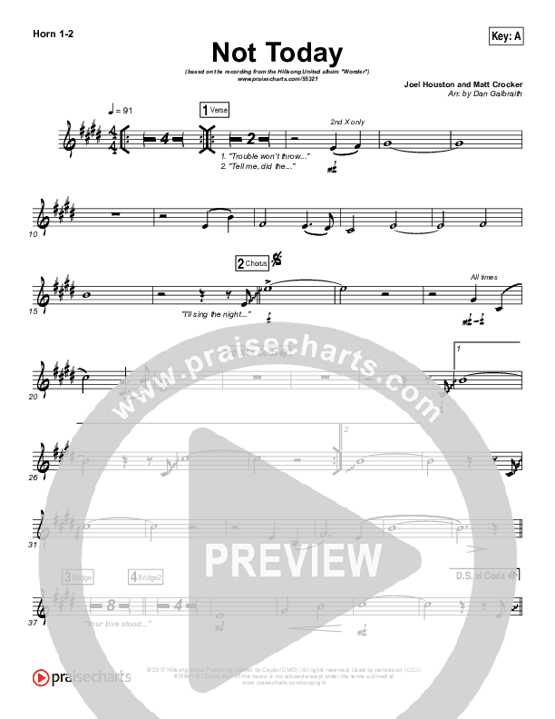 Not Today Brass Pack (Hillsong UNITED)