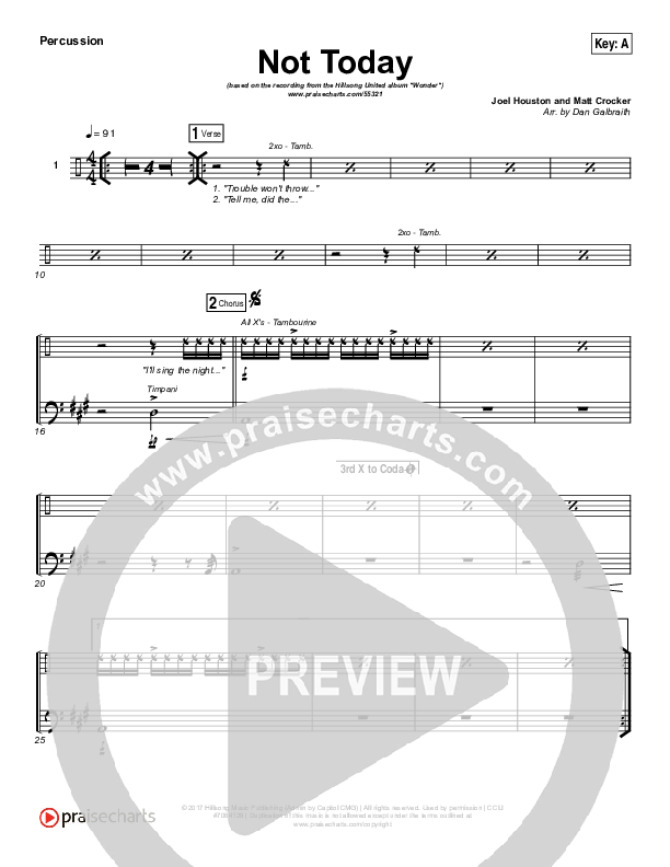 Not Today Percussion (Hillsong UNITED)