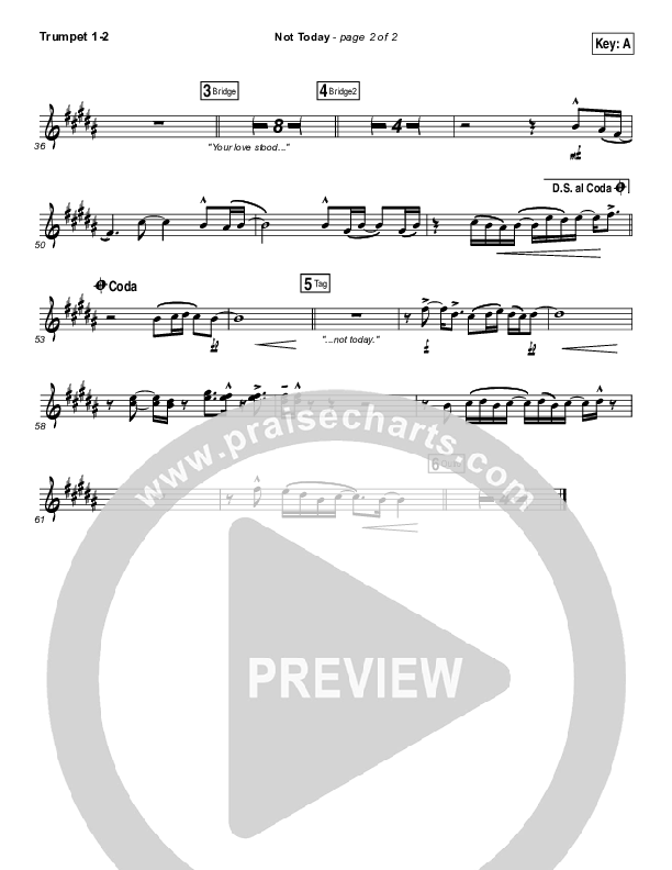 Not Today Trumpet 1,2 (Hillsong UNITED)
