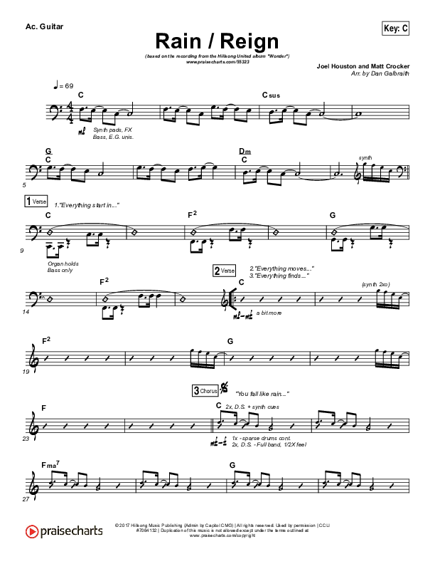 Rain / Reign Acoustic Guitar (Hillsong UNITED)