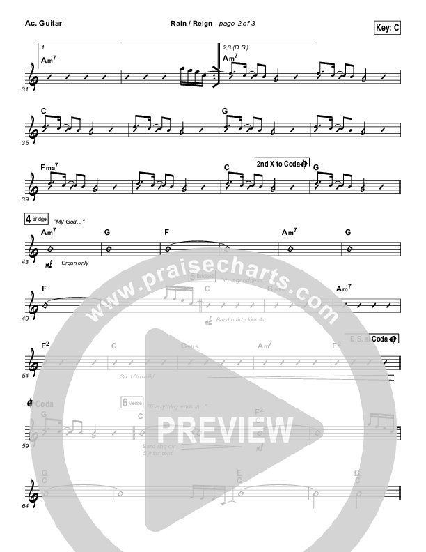 Rain / Reign Acoustic Guitar (Hillsong UNITED)